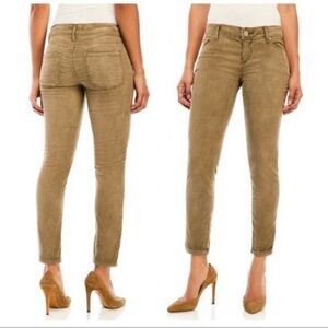 Free People Skinny Low Rise Corduroy Pants Women’s Size 26 Beige Tan Casual